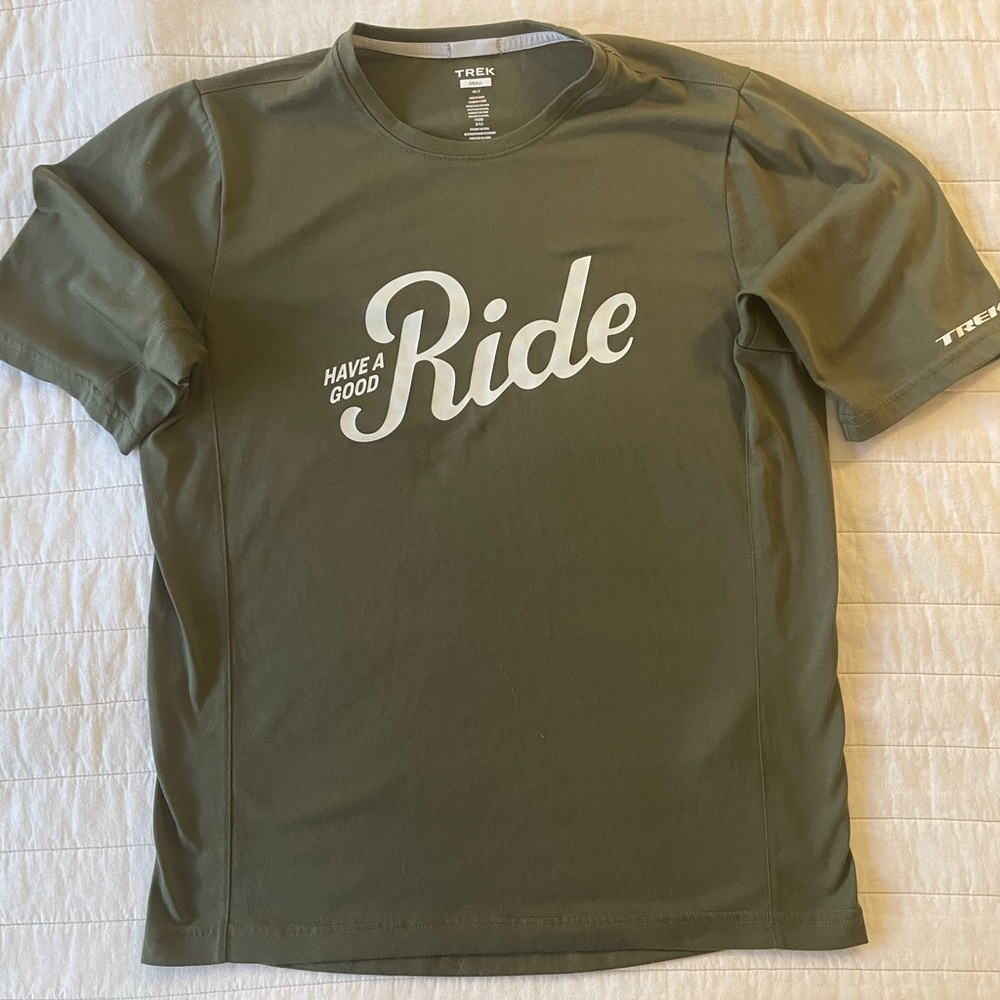 Trek Olive Green 'Have a Good Ride' Tee - Short Sleeve